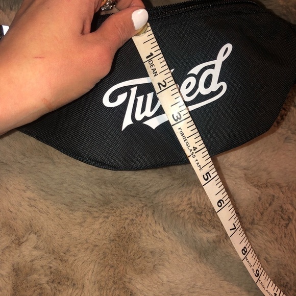 TWEED Canna Company Black White Print Fanny Pack Waist Bag Small Adjust Strap - Picture 4 of 5